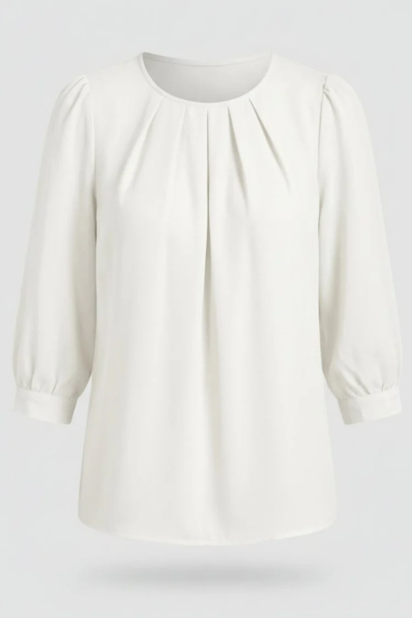 Elegant Pleated Long Sleeve Blouse