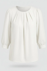 Elegant Pleated Long Sleeve Blouse