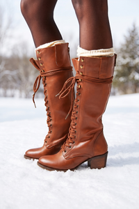 Lace-Up Cozy Boots
