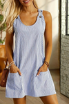 Bright Striped Knee Length Dress