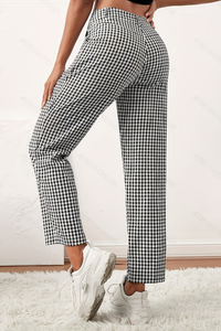 Plaid Cropped Summer Pants Tailored