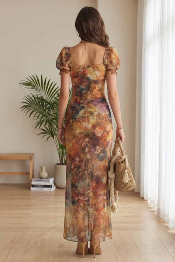 Refined Charm Ruched Midi Dress
