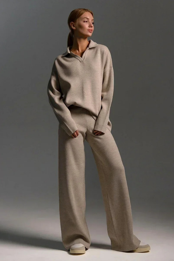 Chic Collared Lounge Set