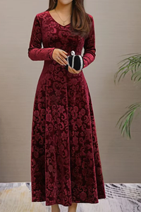 Luxurious Velvet Swing Dress