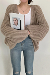 Cozy Knit Cardigan Balloon Sleeve