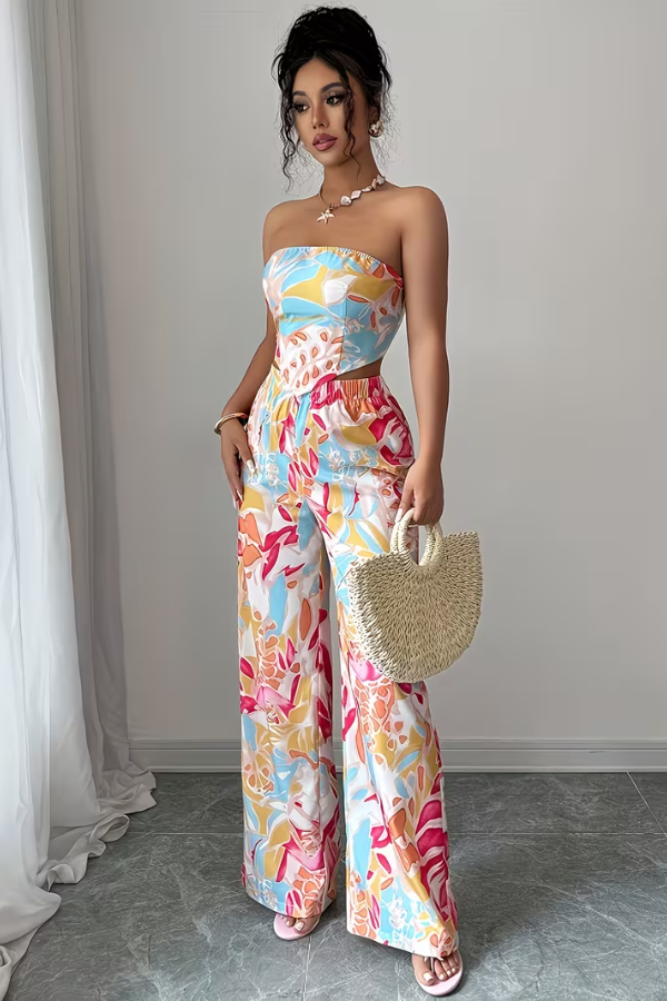 Romantic Tropical Two Piece Set
