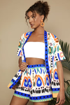 Vibrant Tropical Shorts Set
