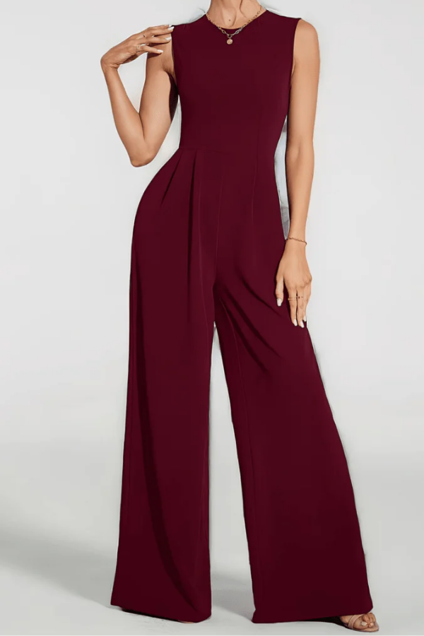Sleek Black Wide Leg Jumpsuit