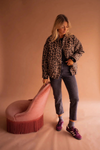 Leopard Print Casual Bomber Jacket