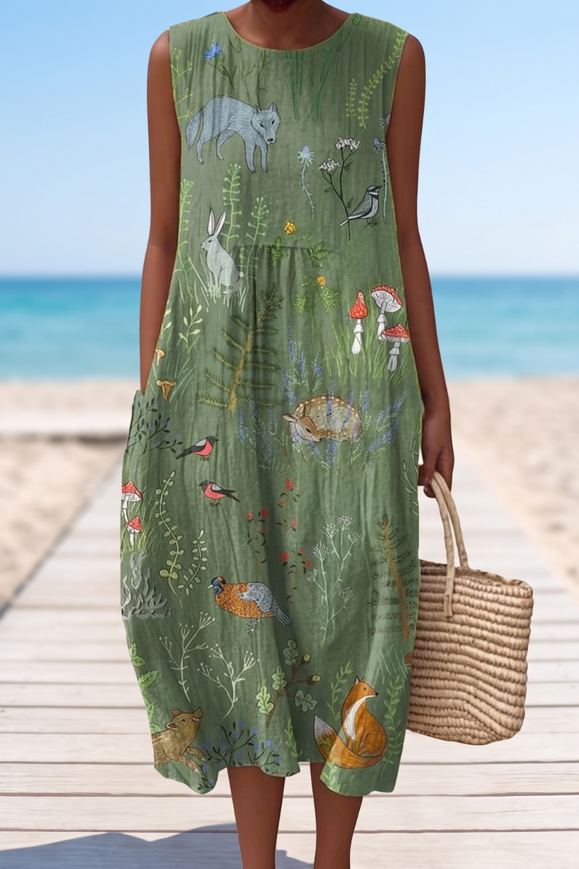 Küsten-Grace Kleid mit Rückendetail