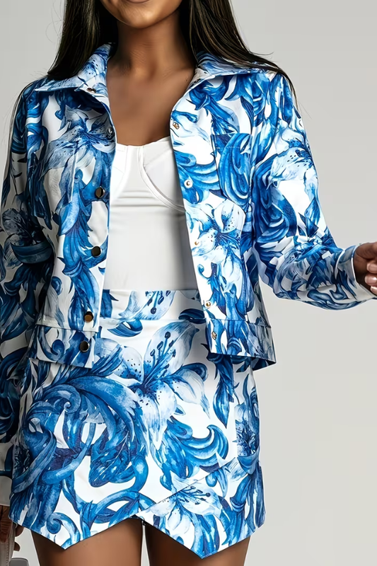 Floral Two Piece Jacket Set