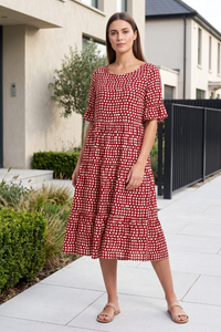 Relaxed Floral Midi Dress