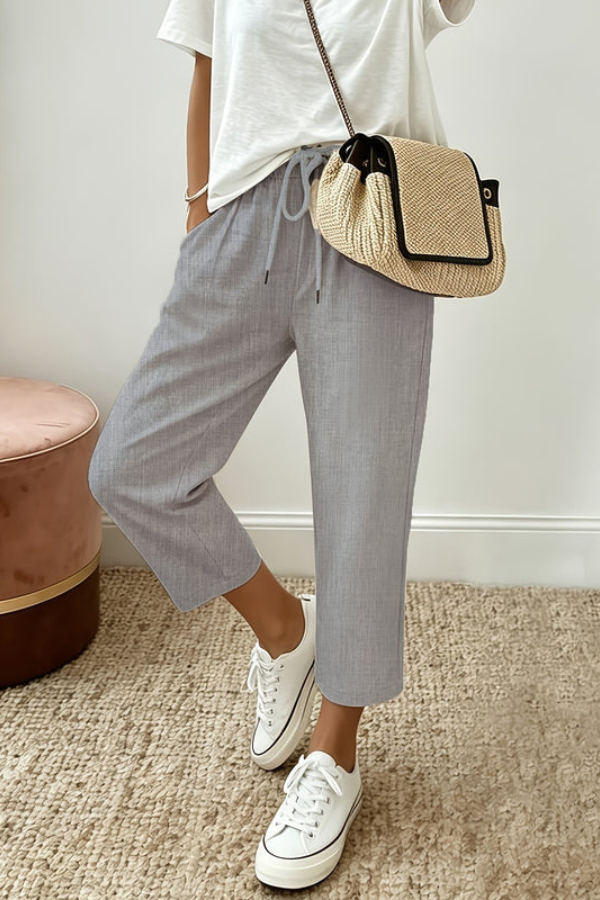 Chic Cropped Summer Pants Office