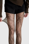 Elegant Floral Lace Pattern Tights
