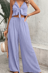 Chic Tie Front Pants Set