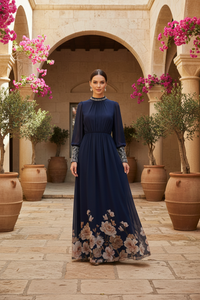 Twilight Whisper Pleated Maxi Dress