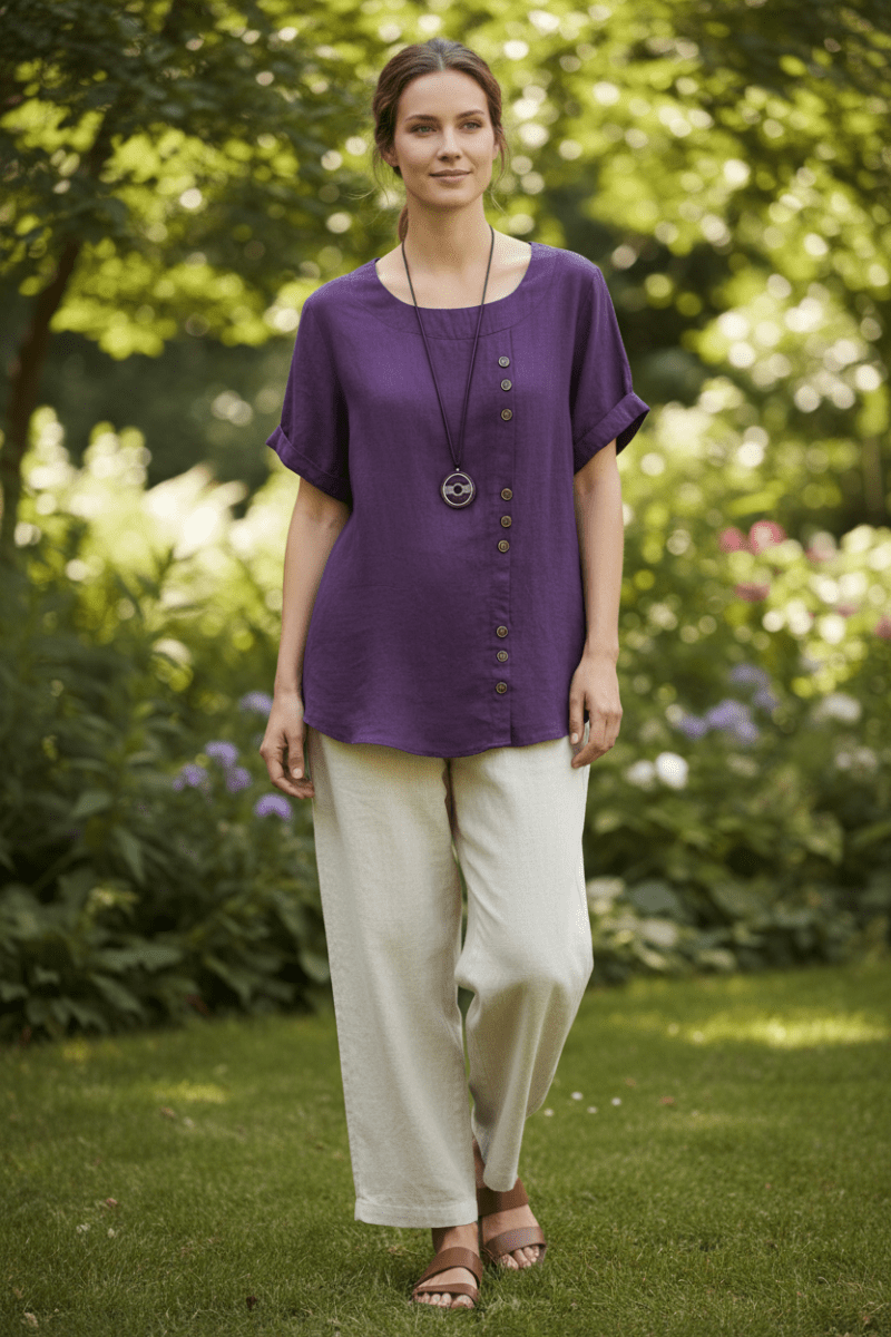 Minimal Round Neck Blouse
