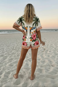 Bohemian Printed Two-Piece Set for Vacation and Leisure