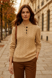 Relaxed Warmth Button-Up Sweater
