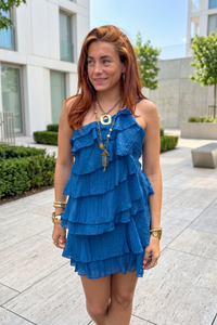 One-Shoulder Ruffle Mini Dress