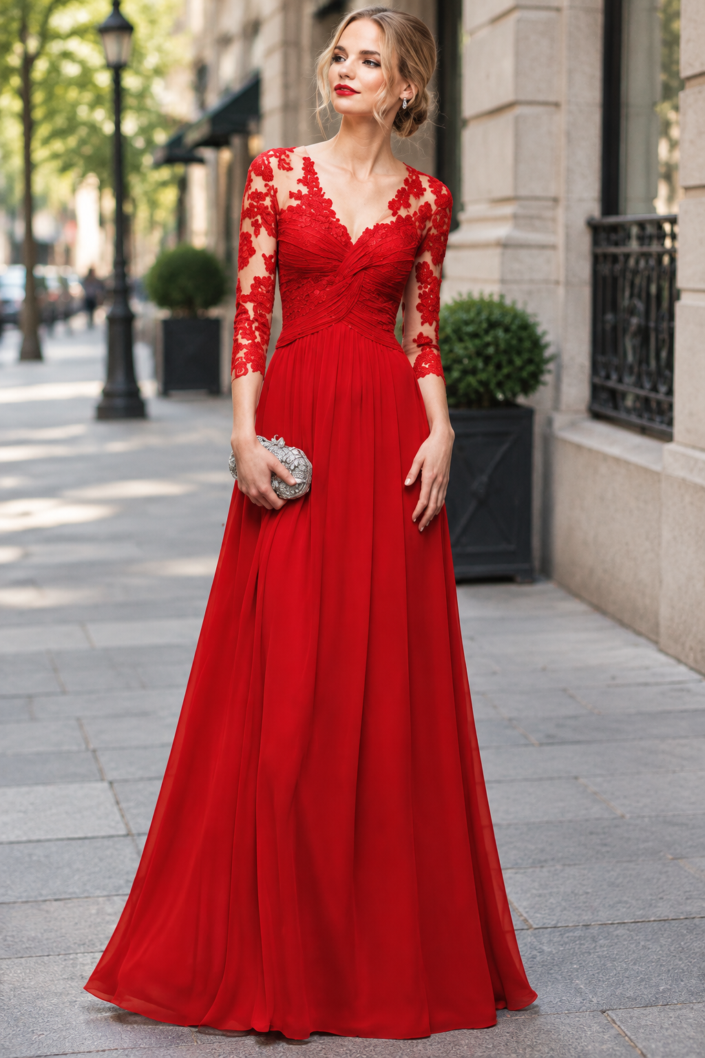 Long-sleeved  Dress for Occasion
