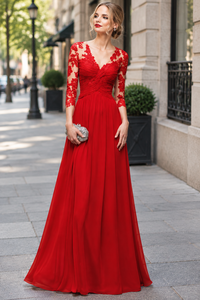 Long-sleeved  Dress for Occasion