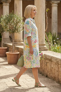 Easy Collared Floral Day Dress