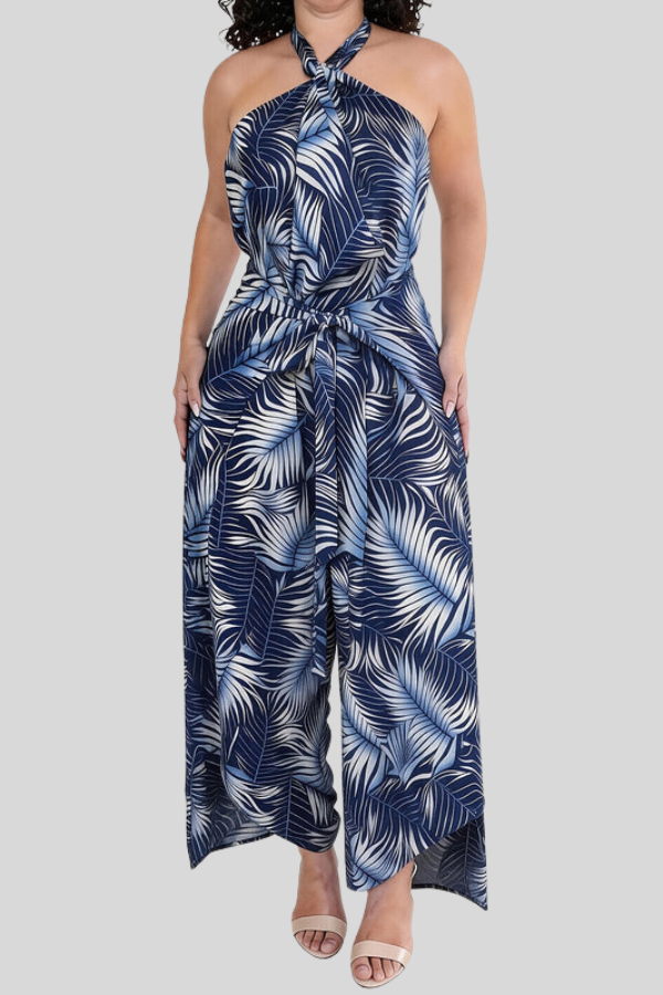 Tropisches Print Resort-Jumpsuit