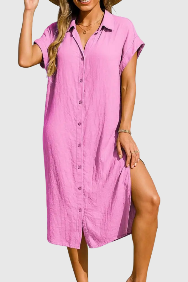 Vintage V Neck Mini Dress