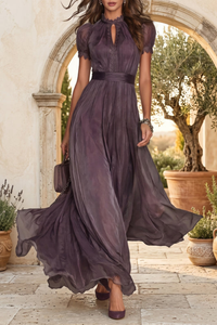Verfeinerte Eleganz Plissiertes Maxikleid