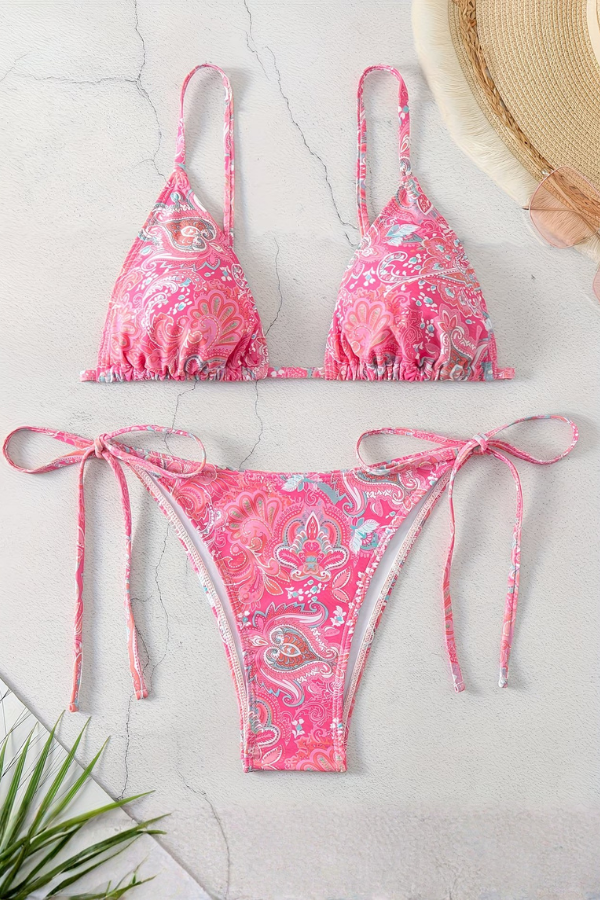 Bold Paisley Print Bikini Set