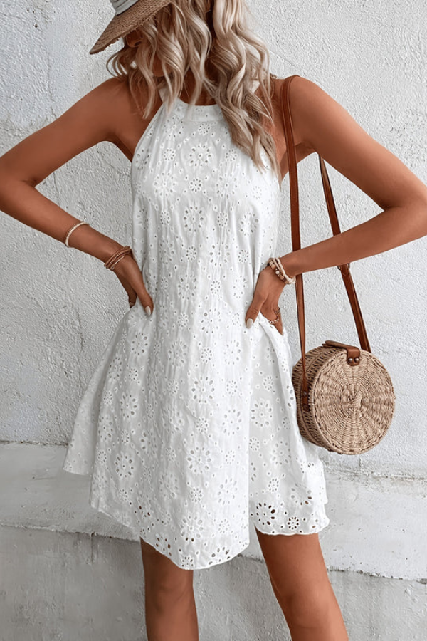 Boho Halter Neck Keyhole Maxi Dresses