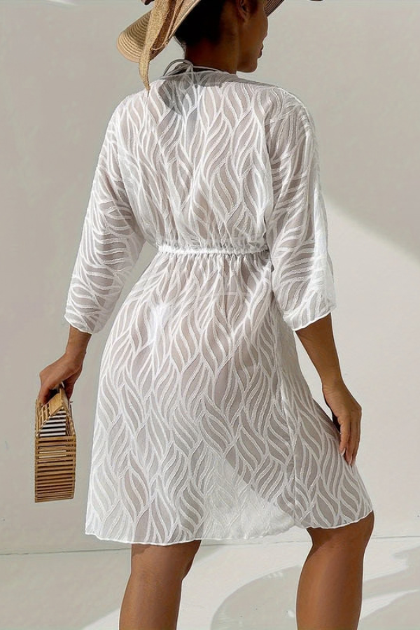 Chic Jacquard Midi Dress