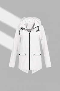 Hooded Longline Zip Front Utility Coat