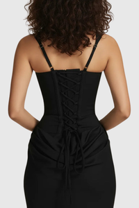 Sculpted Elegant Midi Occasion Dress