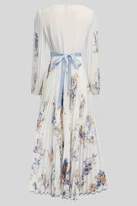 Bohemian Pleated Midi Dresses Romantic