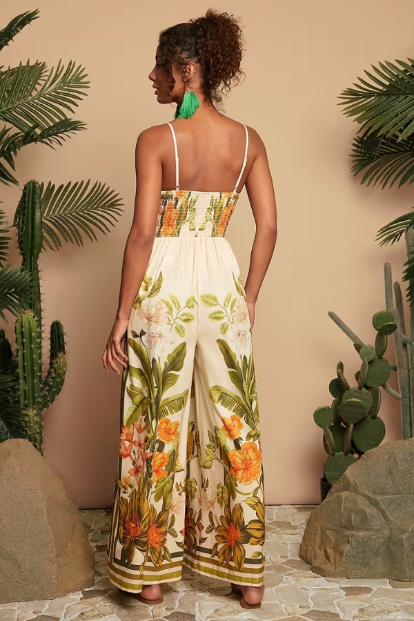 Floral Wide Leg Summer Jumpsuite