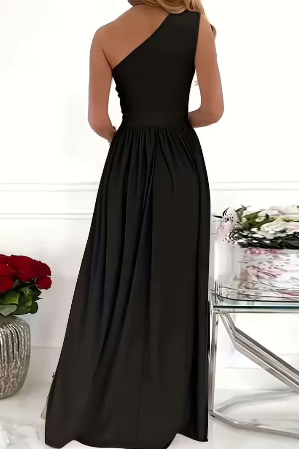 Sleek One Shoulder Maxi Dress
