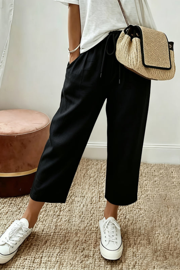Chic Cropped Summer Pants Office