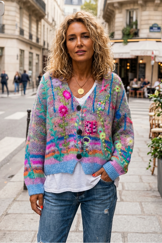 Classic V-Neck Cardigan for Sophisticated Office Outfits