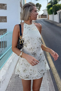 Floral Sequin Maxi Dress