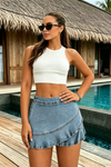 High Waist Ruffle Summer Skirt
