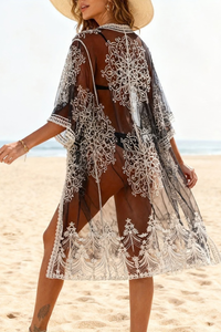 Boho Mesh Embroidered Dress