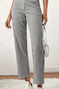 Plaid Cropped Summer Pants Tailored