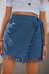 Bohemian Fringe Wrap Skort