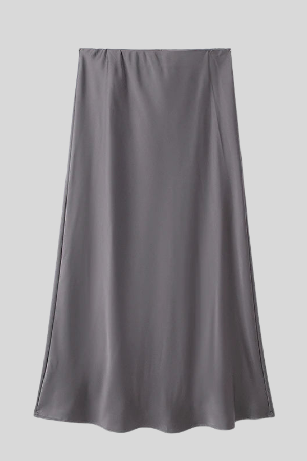 Elegant Satin High Waist Skirt