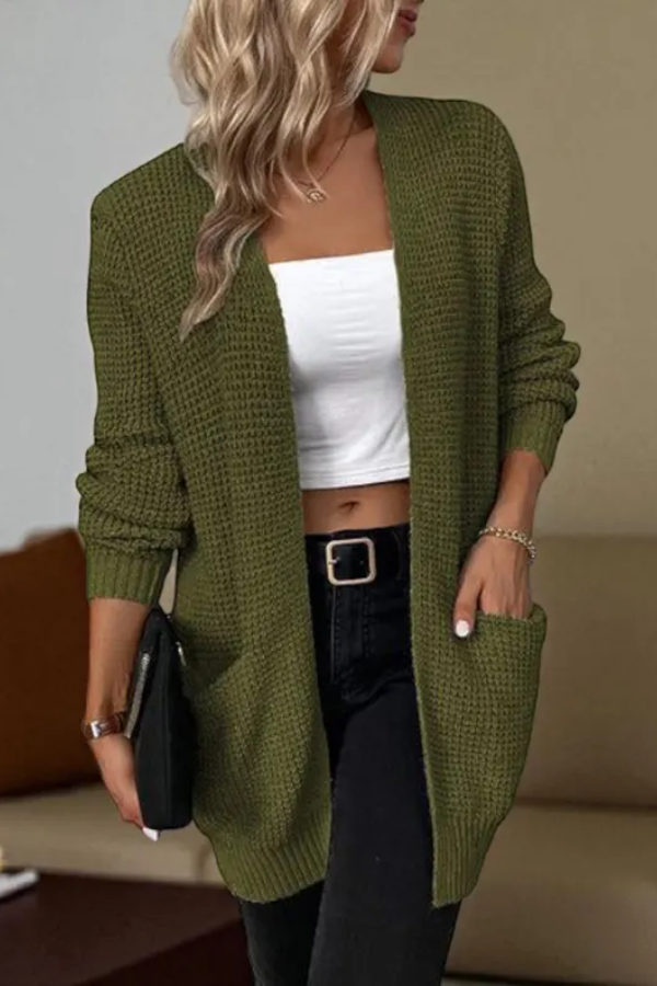 Cozy Knit Open Front Cardigan