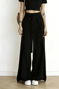 Elegant Cropped Summer Pants Bowtie