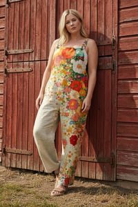Sleeveless Floral Relaxed Jumpsuit