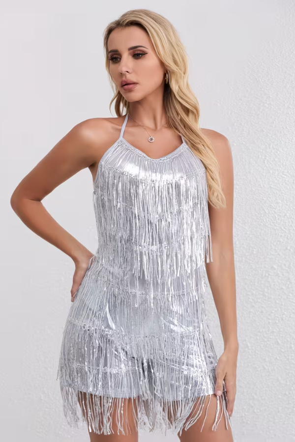 Radiant Sequin Fringe Jumpsuit